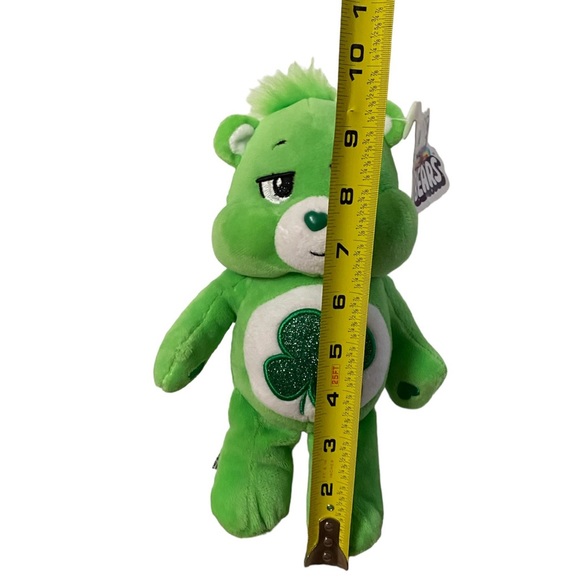 Care Bears Plush Good Luck Bear Green Glitter Shamrock Stuffed Animal Toy 9 inch - Picture 2 of 11
